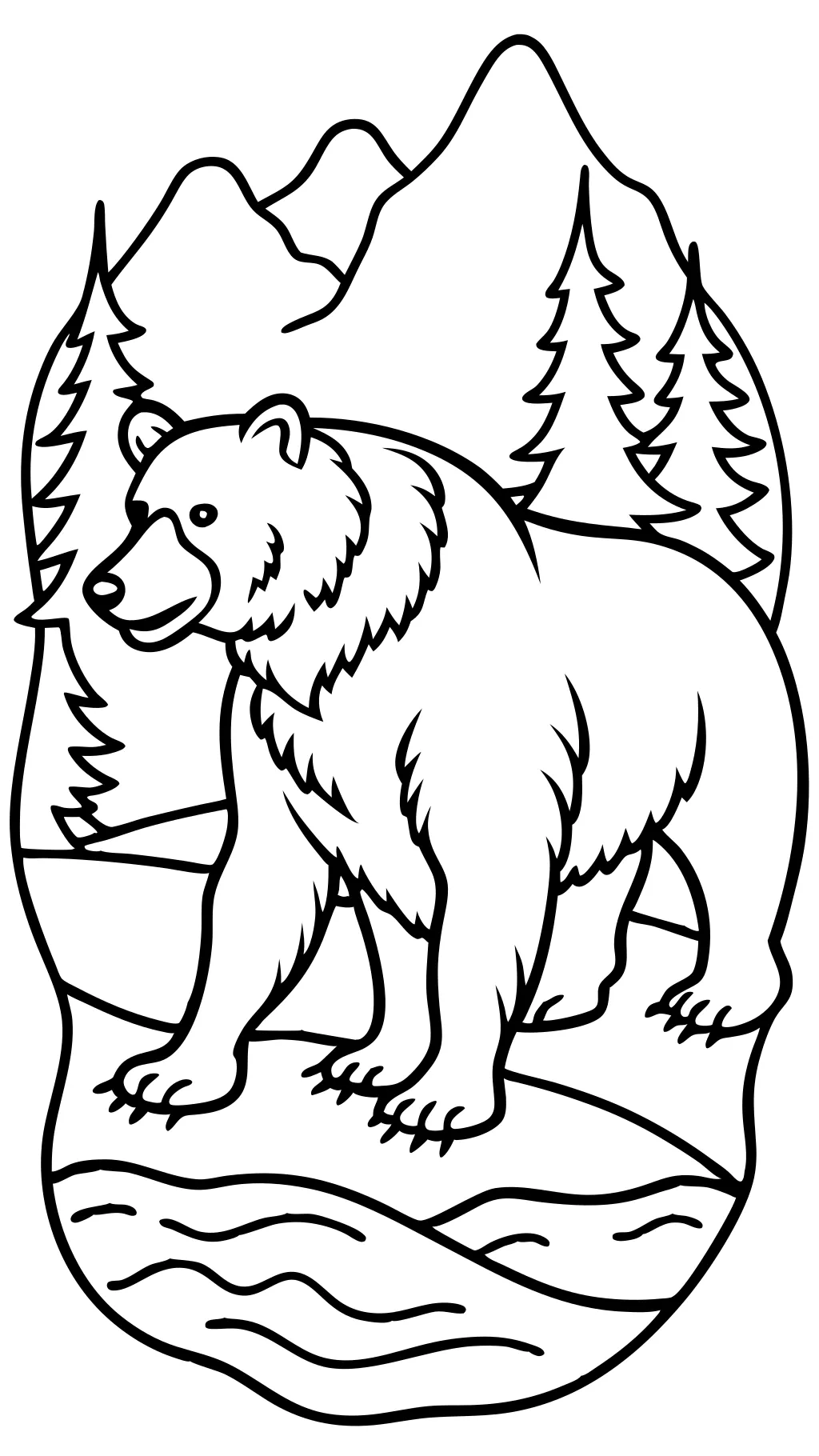 grizzly bear coloring page